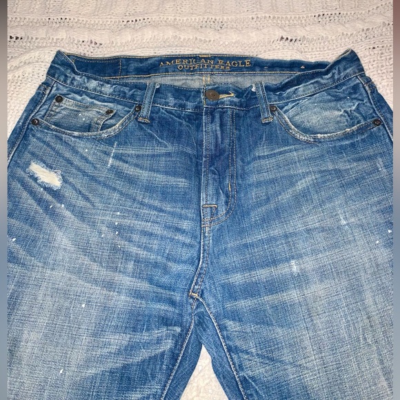 * American Eagle bootcut distressed jeans sz 32x30 * (34x29) - Picture 5 of 13